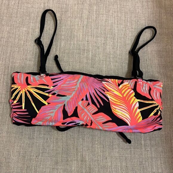 NWT-Maaji Women's Standard Black Onyx Bandy Bikini Strapless Bandeau Size S - Picture 10 of 16